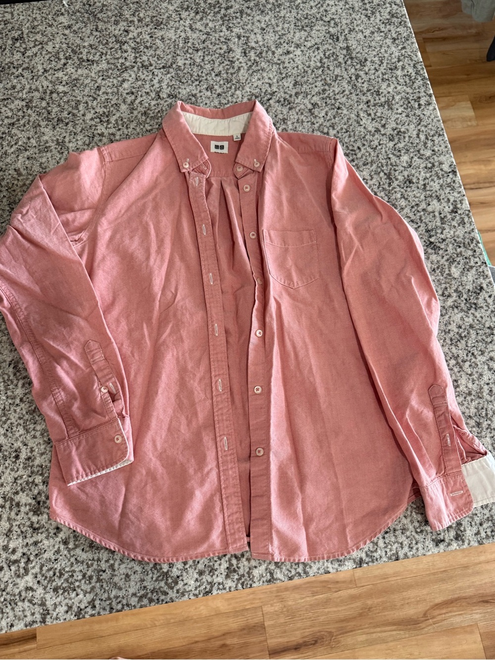 Uniqlo Button-Down Shirt in Dusty Rose